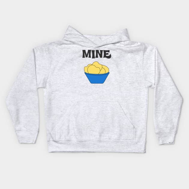 Mine Bowl Of Potato Chips Kids Hoodie by MrTeddy